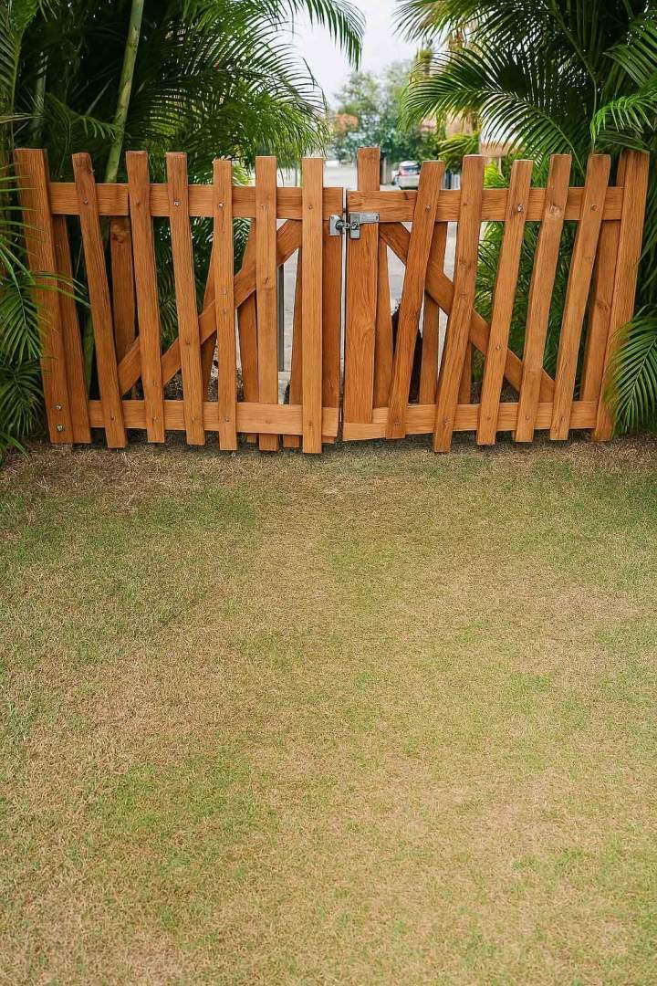 Pose portail bois Saint-Louis